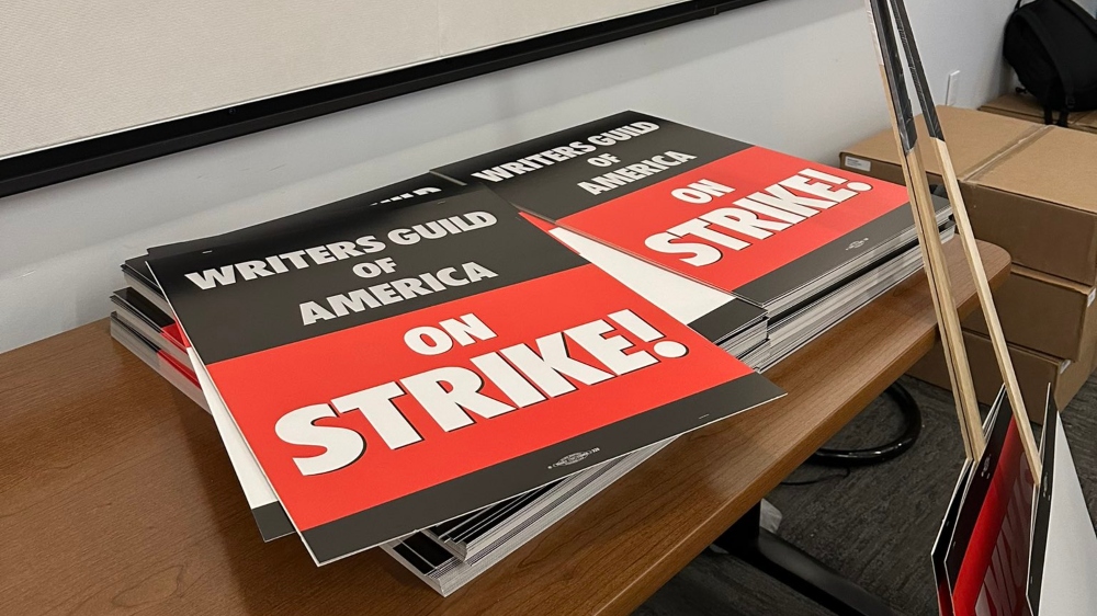 WGA Strike Signs
