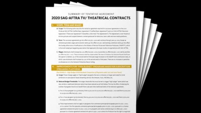 SAG-AFTRA 2020 Contract